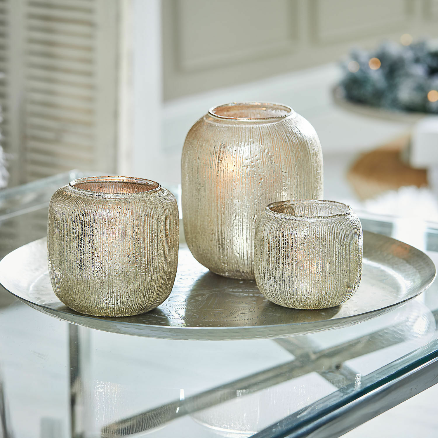 Lot de 3 photophores Clioneth