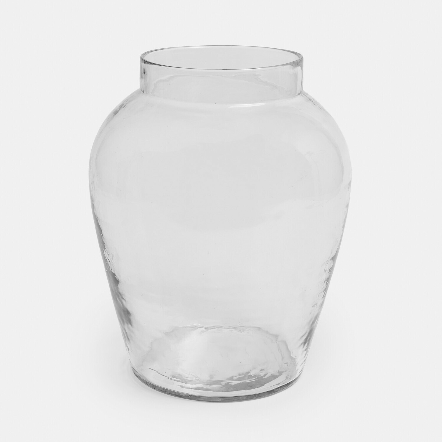 Vase Lunaras Vase en verre transparent à forme arrondie, parfait pour la décoration intérieure