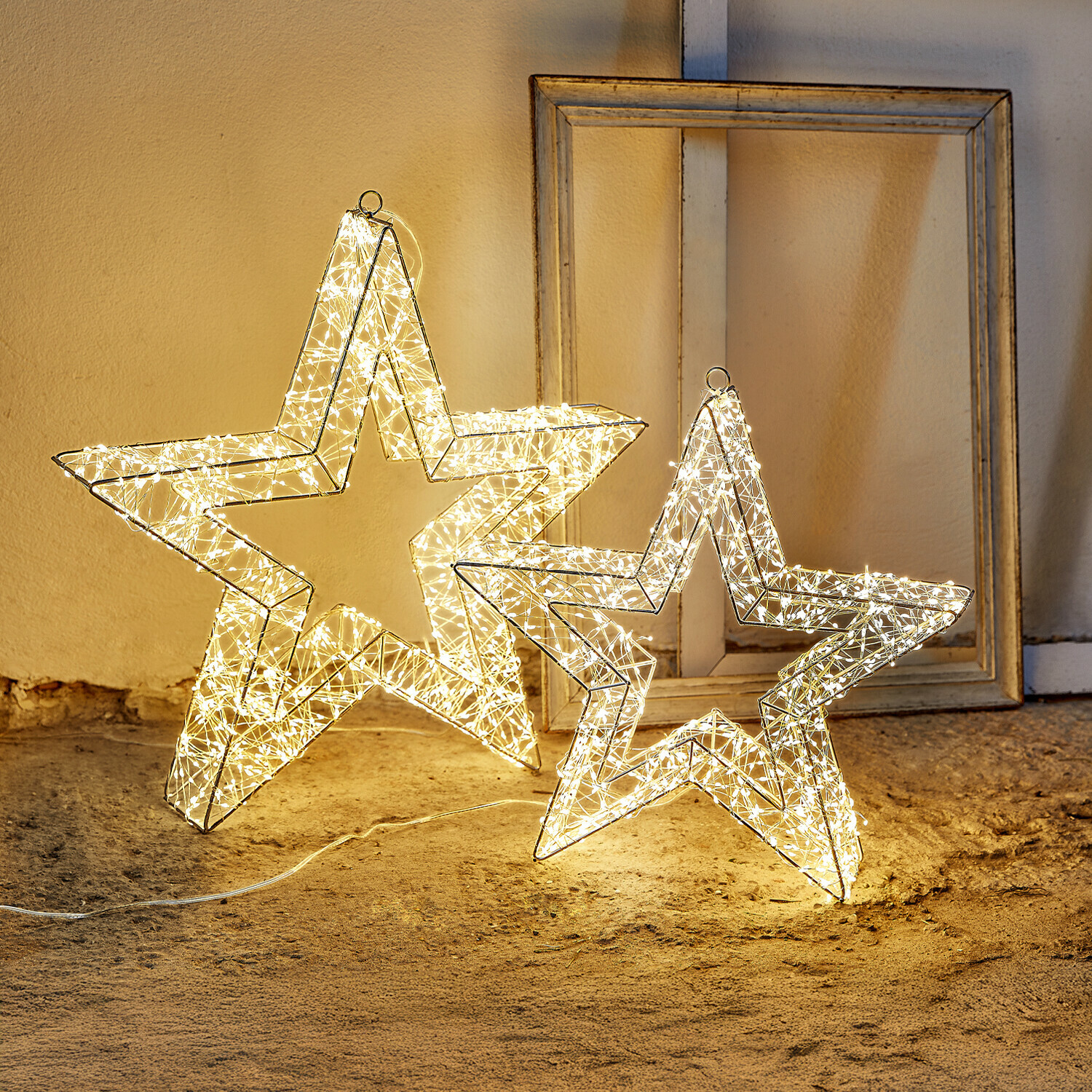 Ster met ledlampjes set van 2 Veralisse