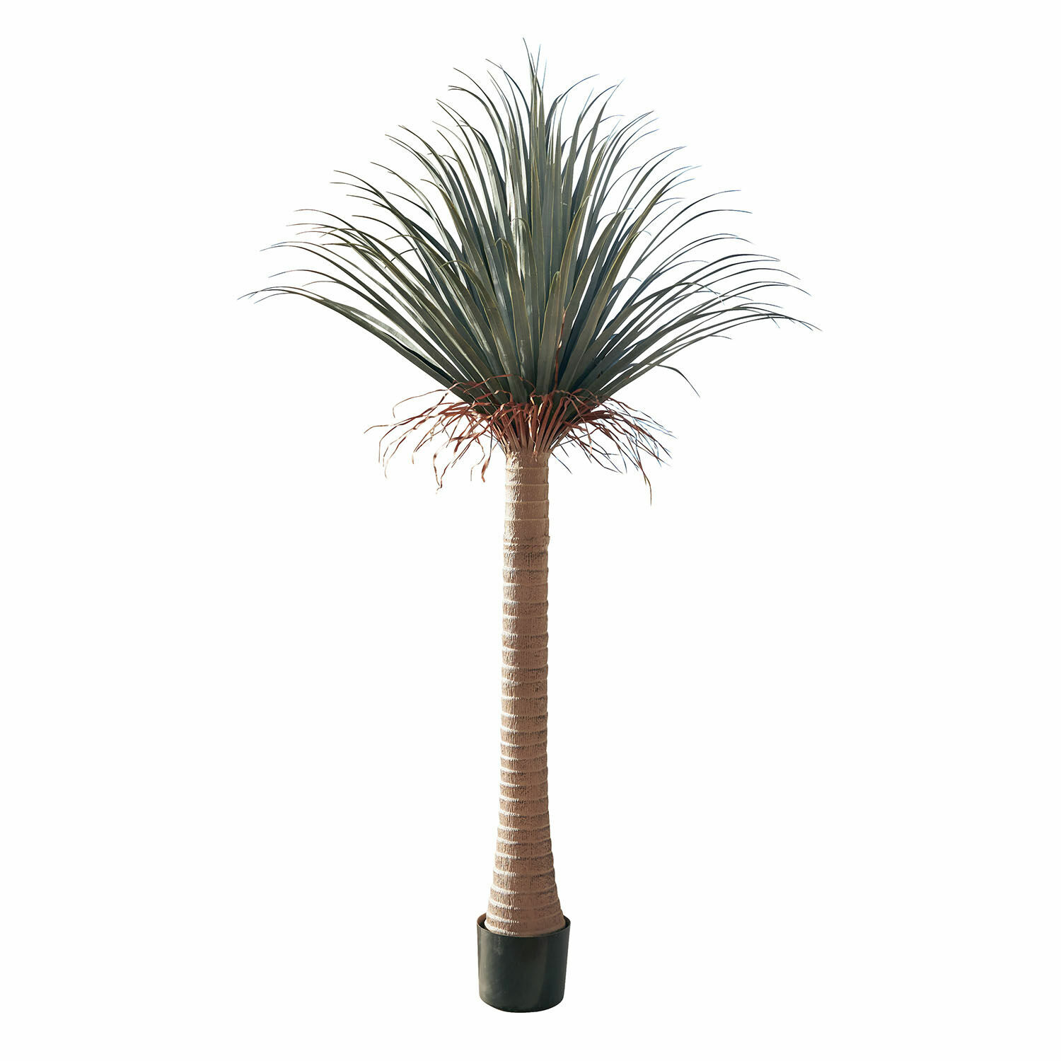 Decoratieve palmboom Remivon Kunstpalm in pot met bruine stam en groene bladeren voor binnen- en buitendecoratie