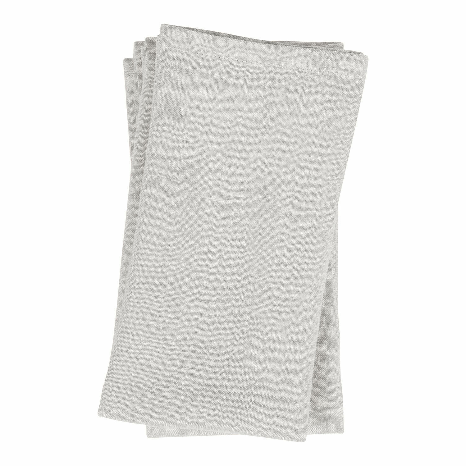 gris clair Lot de 4 serviettes en lin gris clair Ghis pour une décoration de table élégante