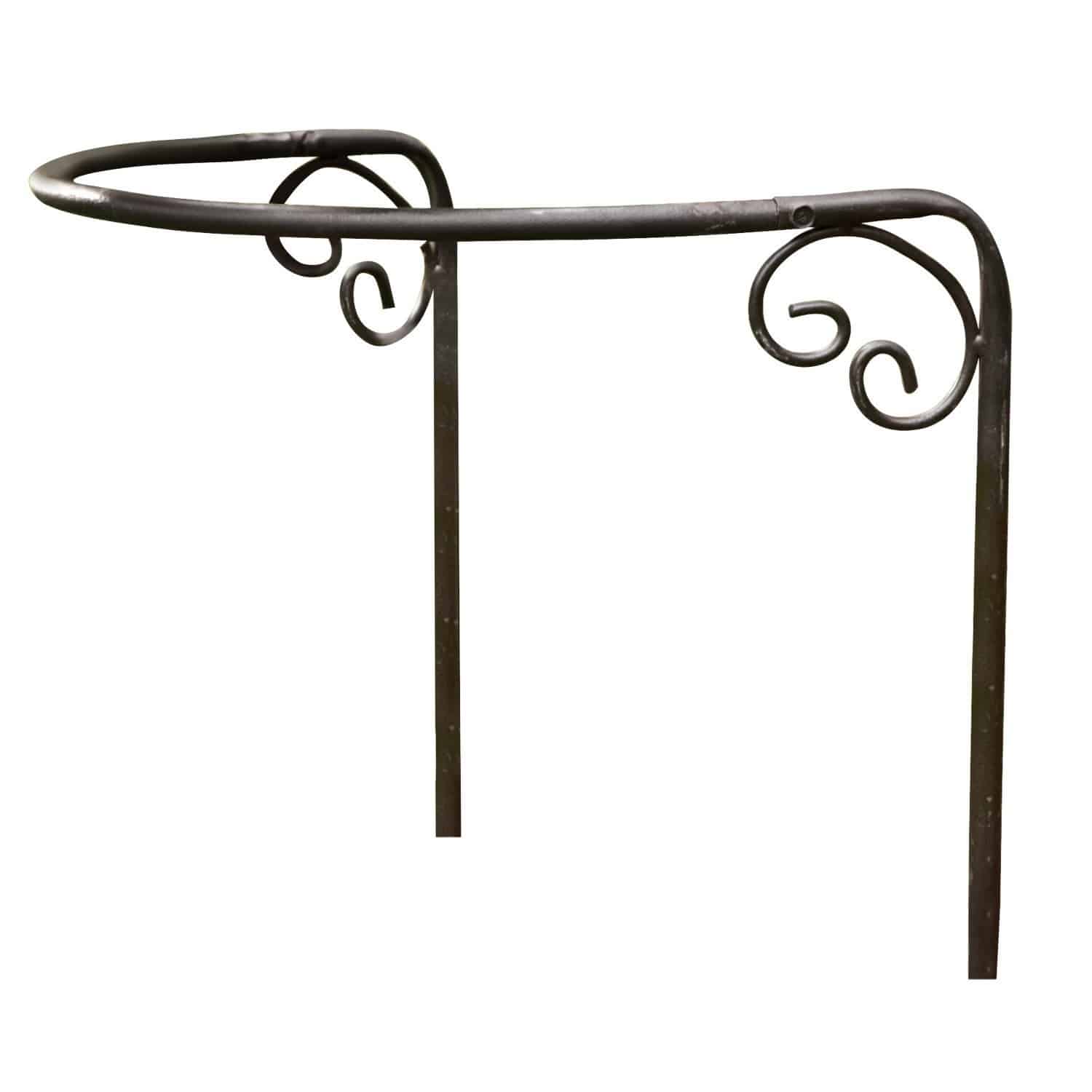 Support pour rosiers Cunfin Support de plante en métal noir avec ornements en spirale pour jardin ou balcon