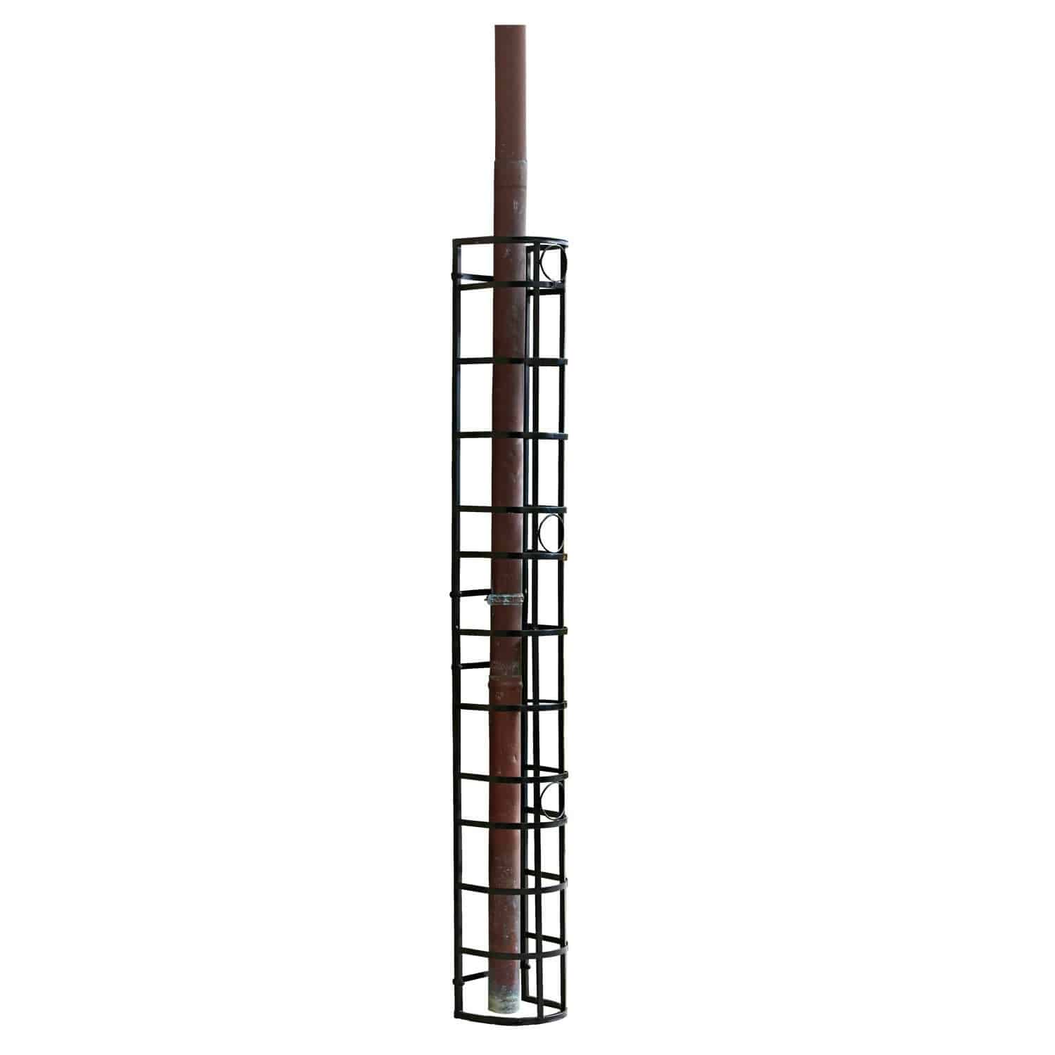 Klimplantenrek Vitot Zwarte metalen buisbescherming, stevig en praktisch voor tuin of huis