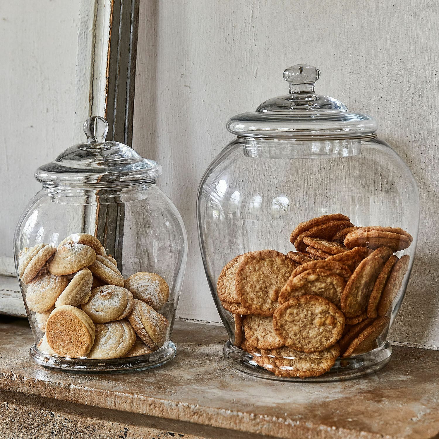 Lot de 2 bonbonnières en verre Kiama