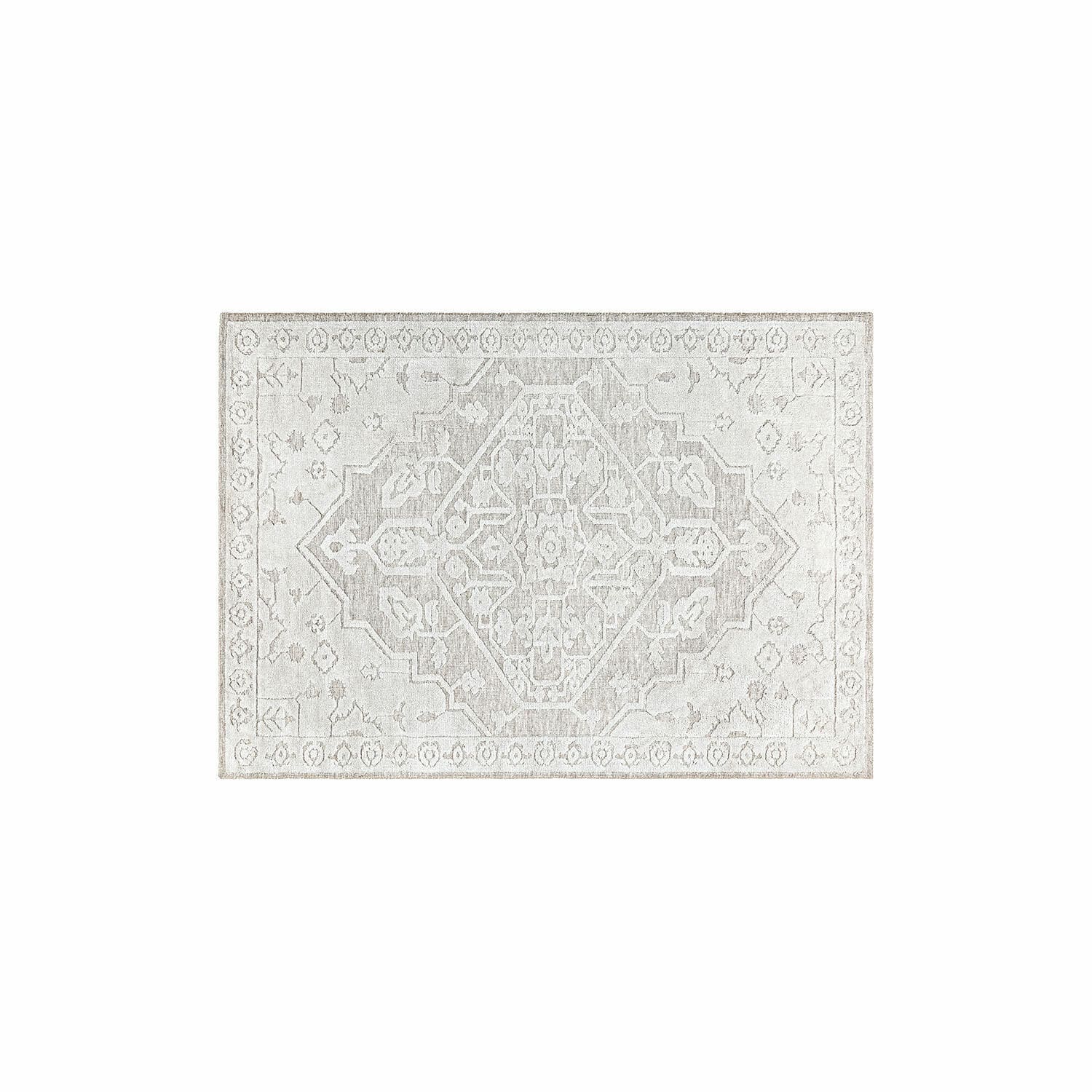 Tapis Armidale Tapis décoratif gris clair avec motif oriental, tissu doux pour salon moderne