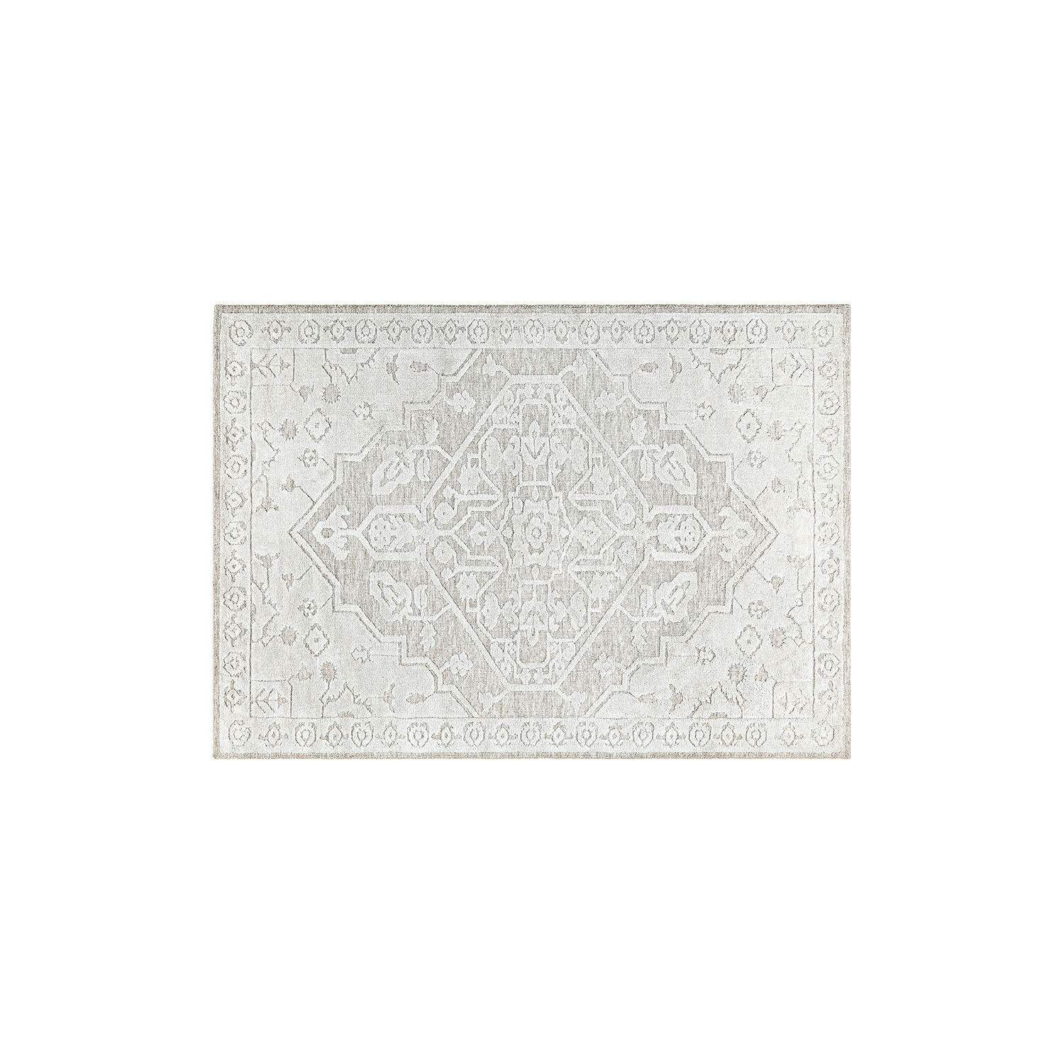 Tapis Armidale Tapis décoratif gris clair avec motif oriental, tissu doux pour salon moderne