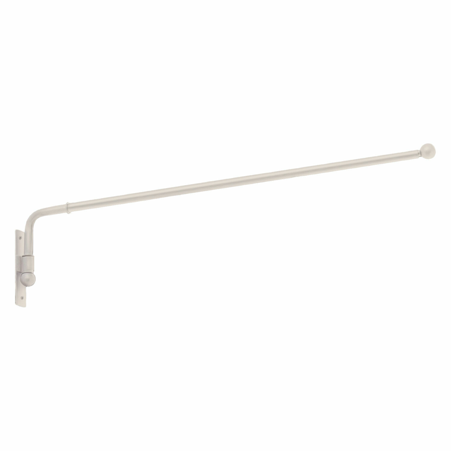 Gordijnroede Epping Witte metalen wandarm met verstelbare scharnier, praktisch accessoire voor verlichting