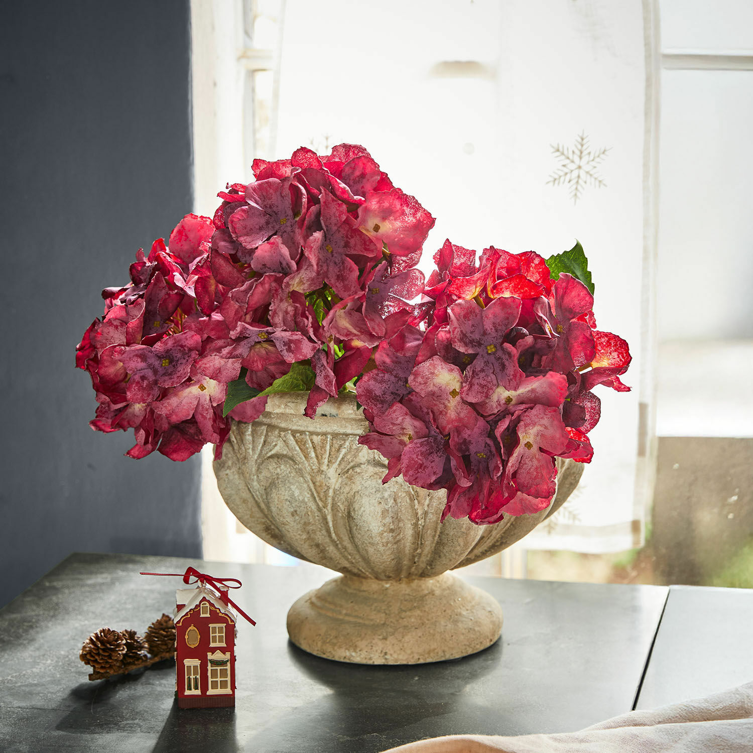 Lot de 3 fleurs décoratives Virette