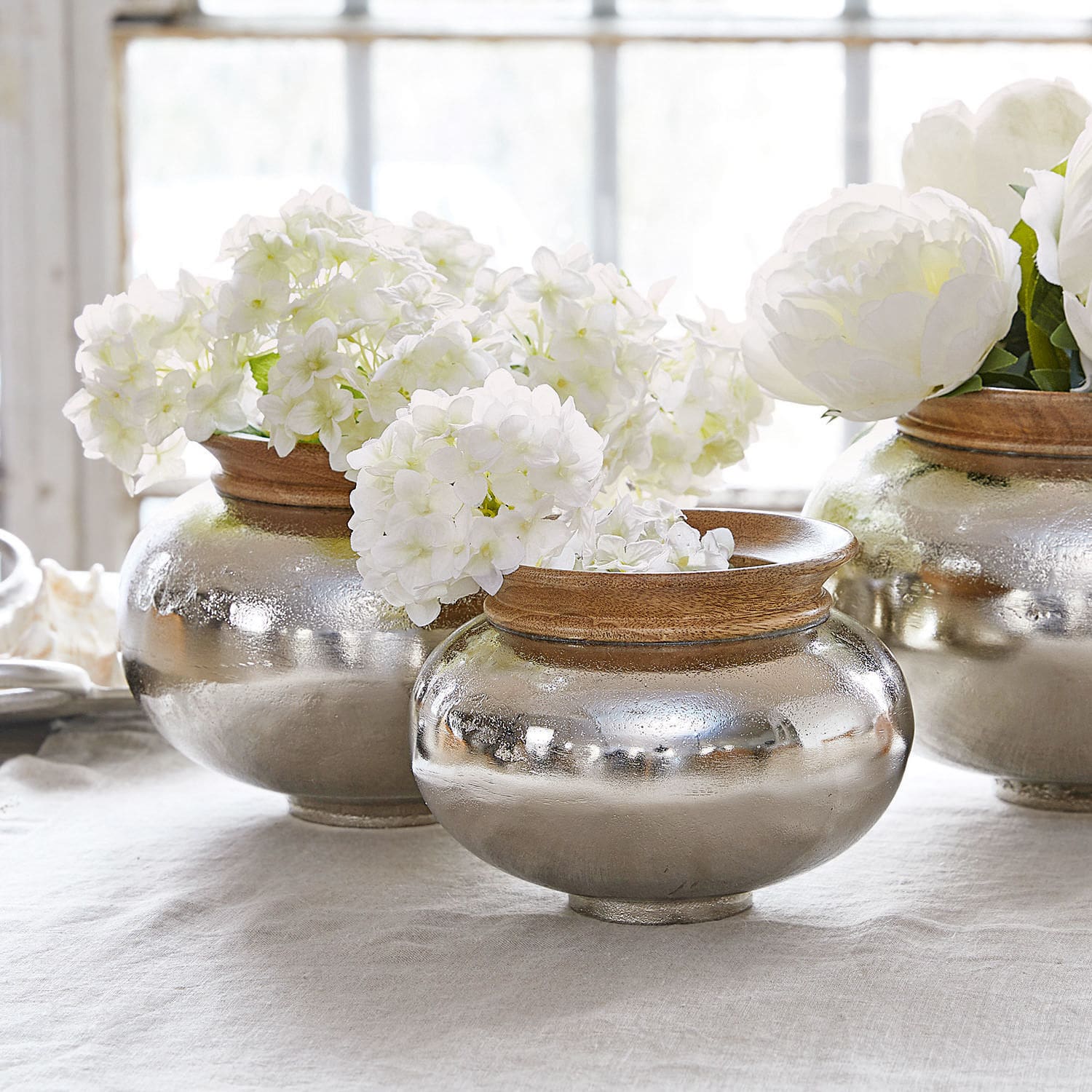 Lot de 3 vases Delmas