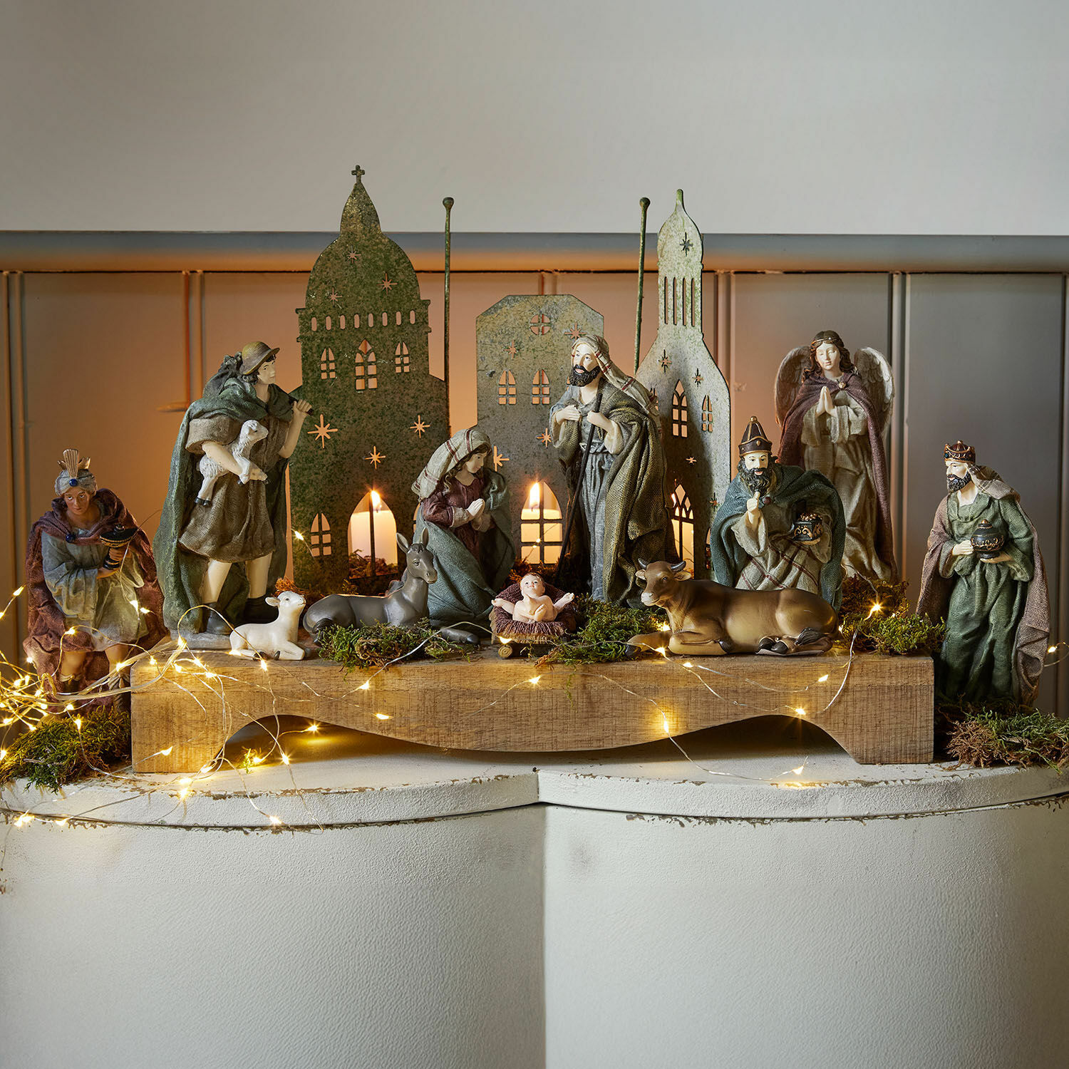 Kerststalfiguurtje set van 11 Luniva