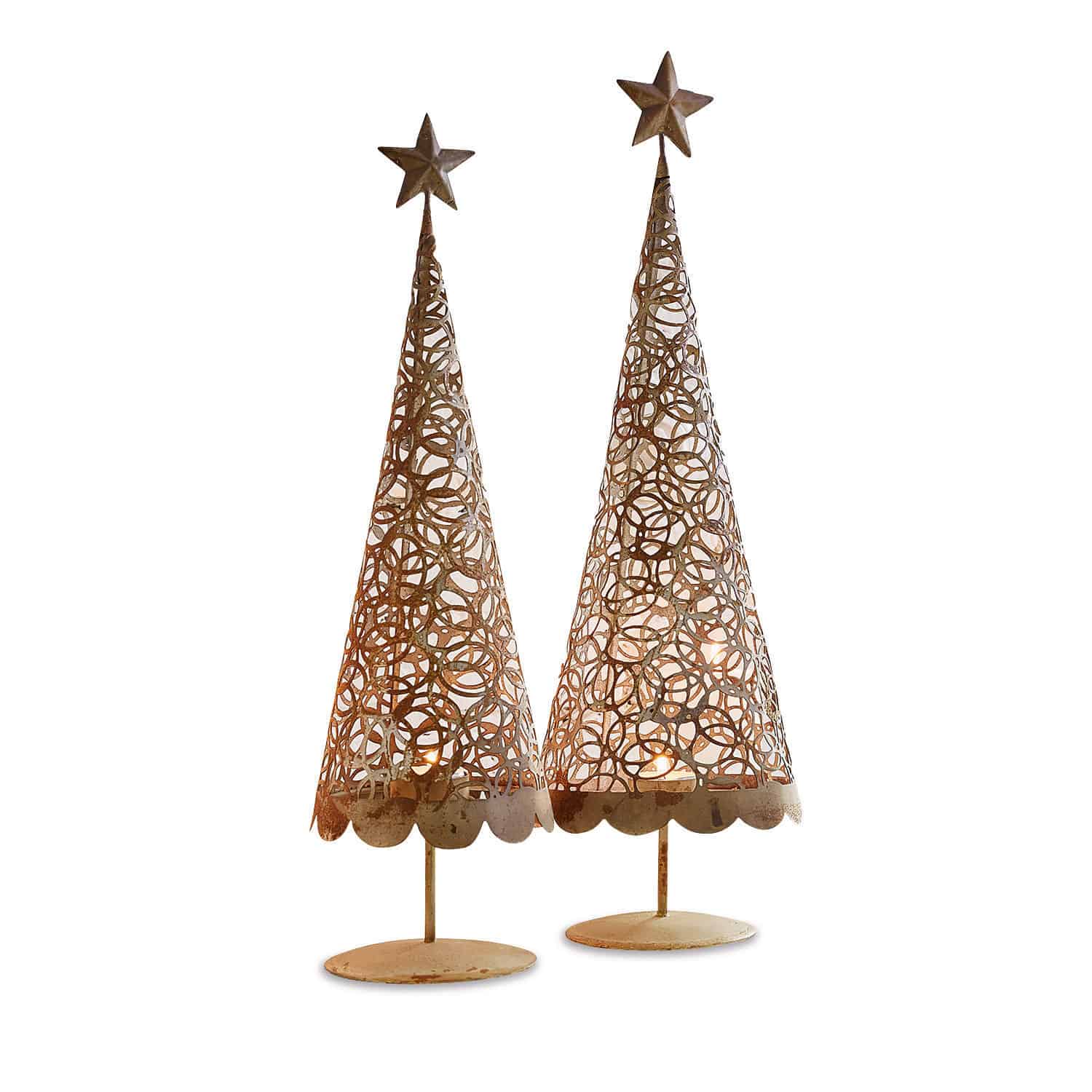 Lot de 2 sapins décoratifs Avoine