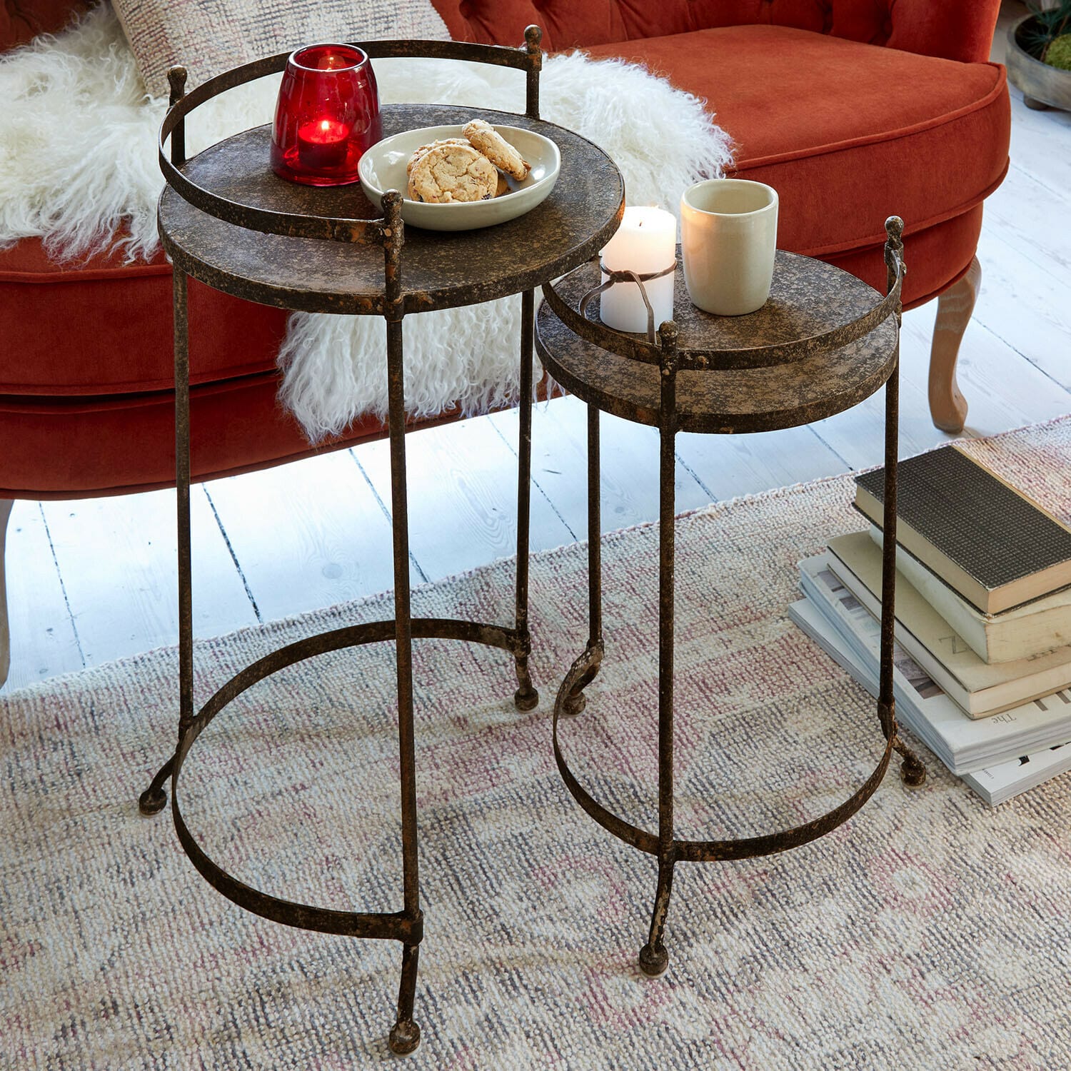 Lot de 2 tables d'appoint Alanyn