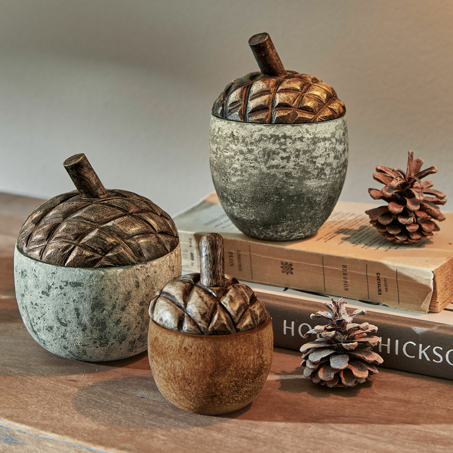 Eikel set van 3 Vibius