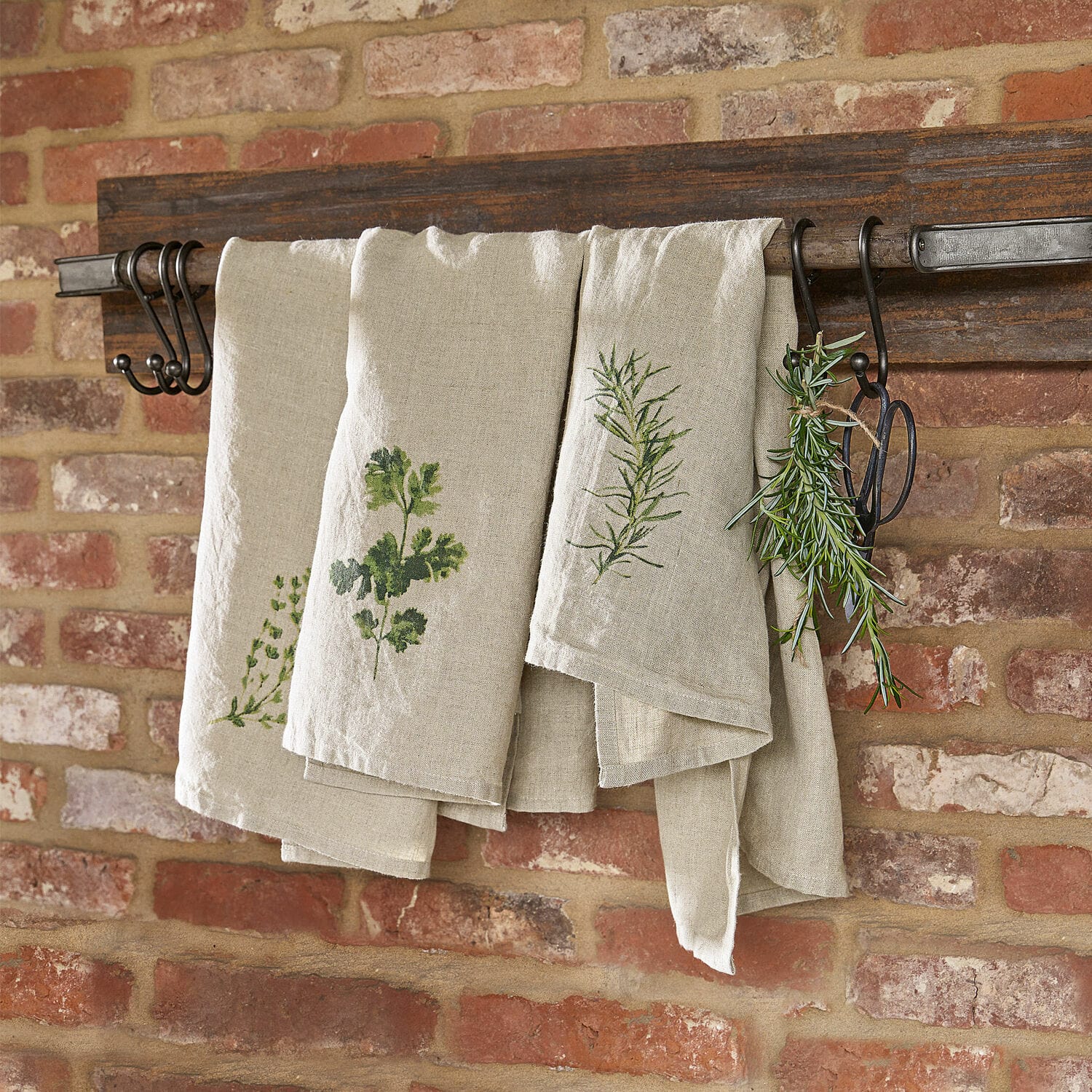 Theedoek set van 3 Herbal Gardens
