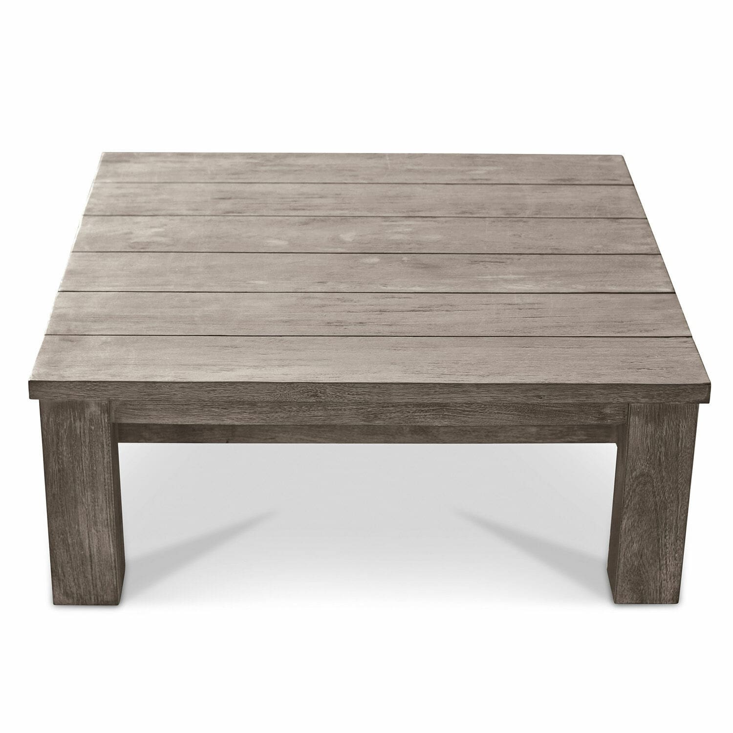 Table basse Malden Table basse carrée en bois gris clair, idéale pour salon ou terrasse extérieure