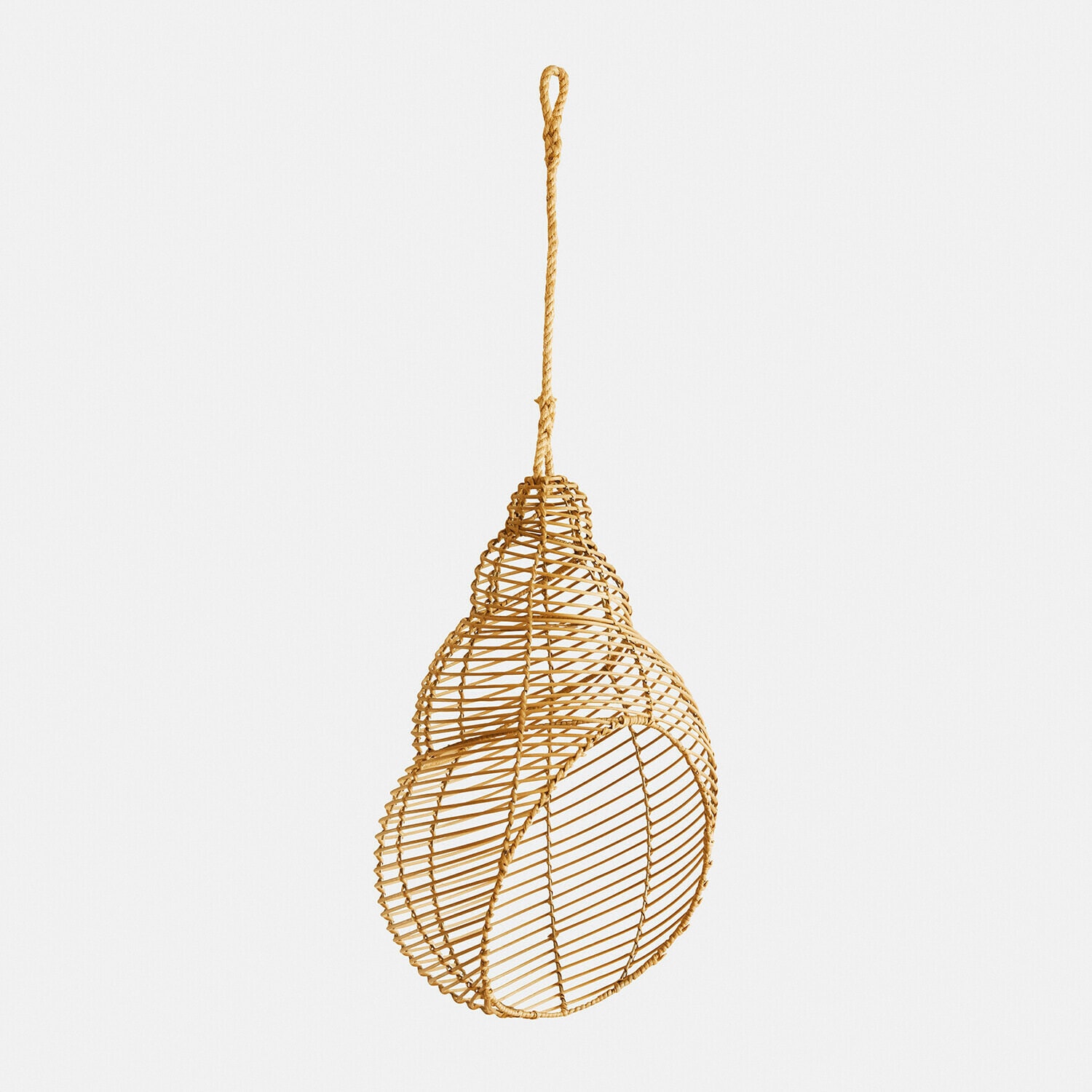 Lampenkap Zolaira Hangende decoratie van natuurlijk riet in lichte kleur, lichtgewicht en decoratief voor binnen en tuin