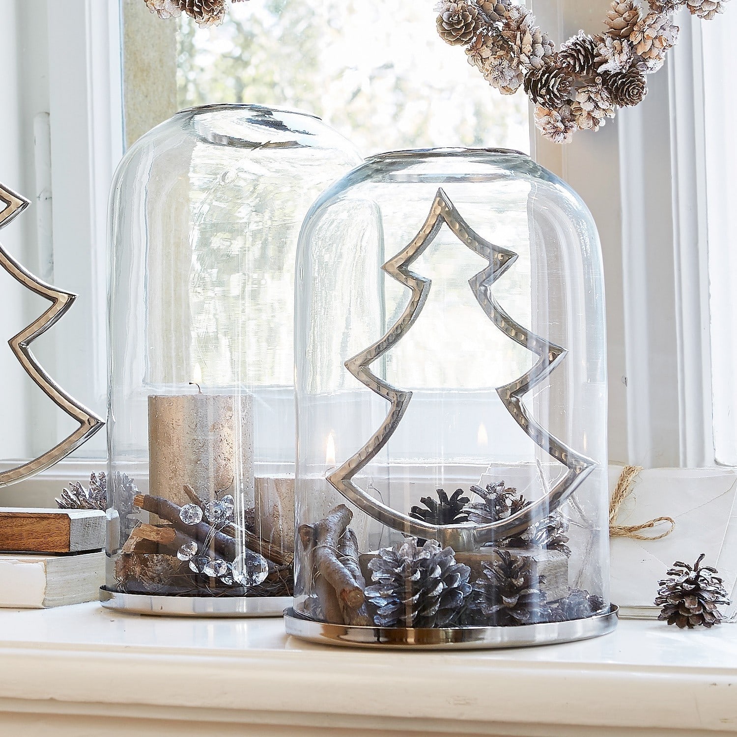 Lot de 2 cloches en verre Locmélar