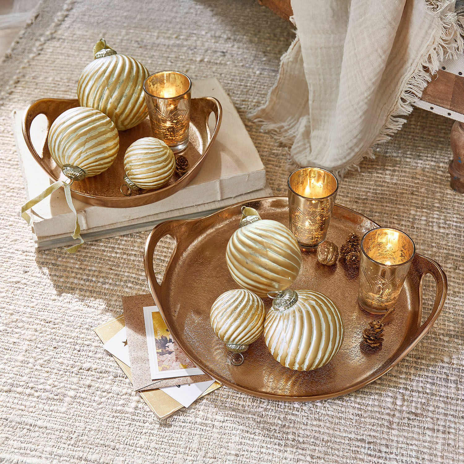 Lot de 2 plateaux Tiavela