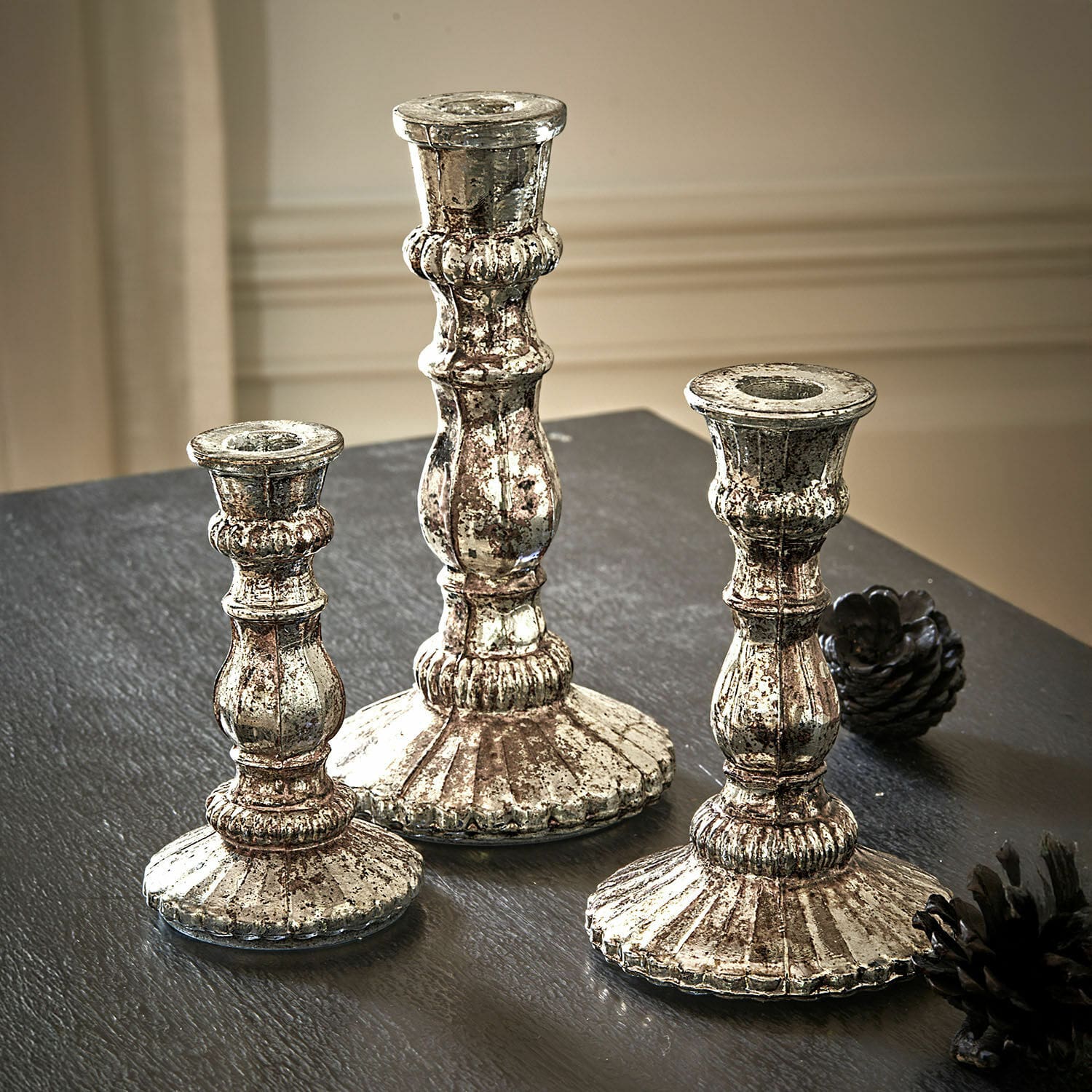 Lot de 3 bougeoirs Favalina