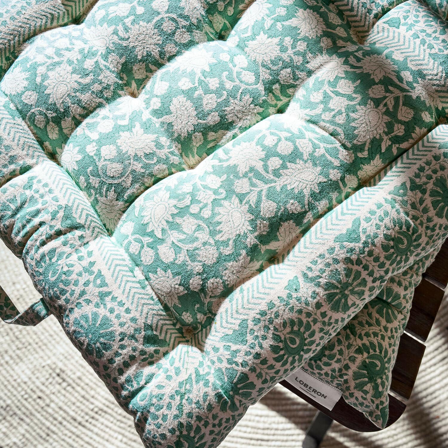 Lot de 2 coussins d’assise Fleuronnes