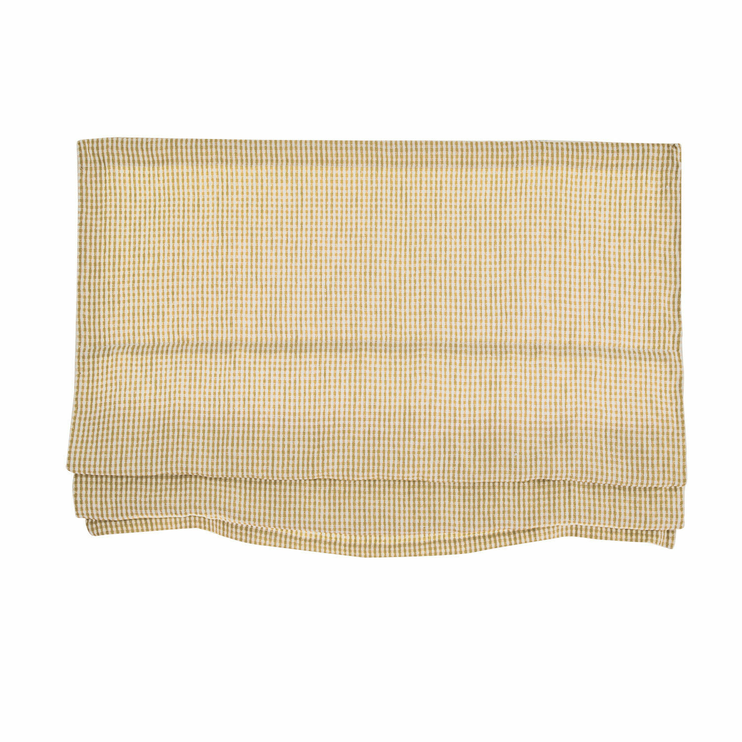 Store plissé beige Aude en tissu à petits carreaux, protection pratique pour fenêtre