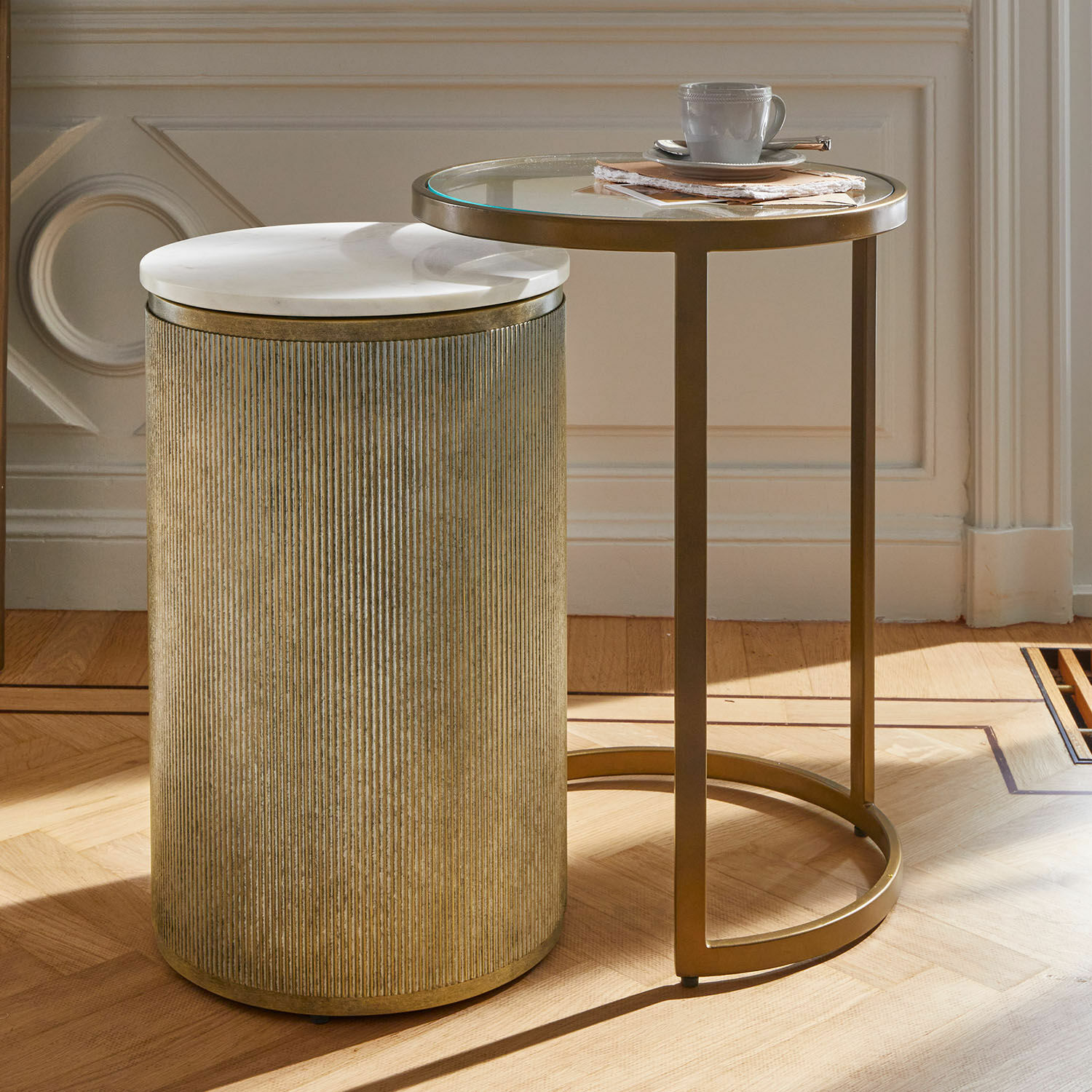 Lot de 2 tables d'appoint Salerico
