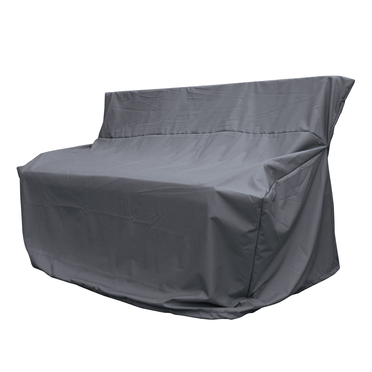 Housse Pascaline Housse de protection grise en tissu imperméable pour banc de jardin, protège contre les intempéries