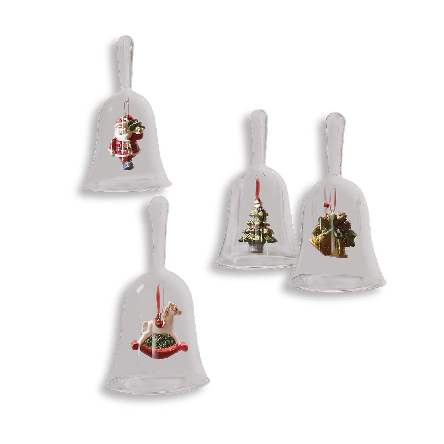 Lots de 4 cloches de Noël Aribelle