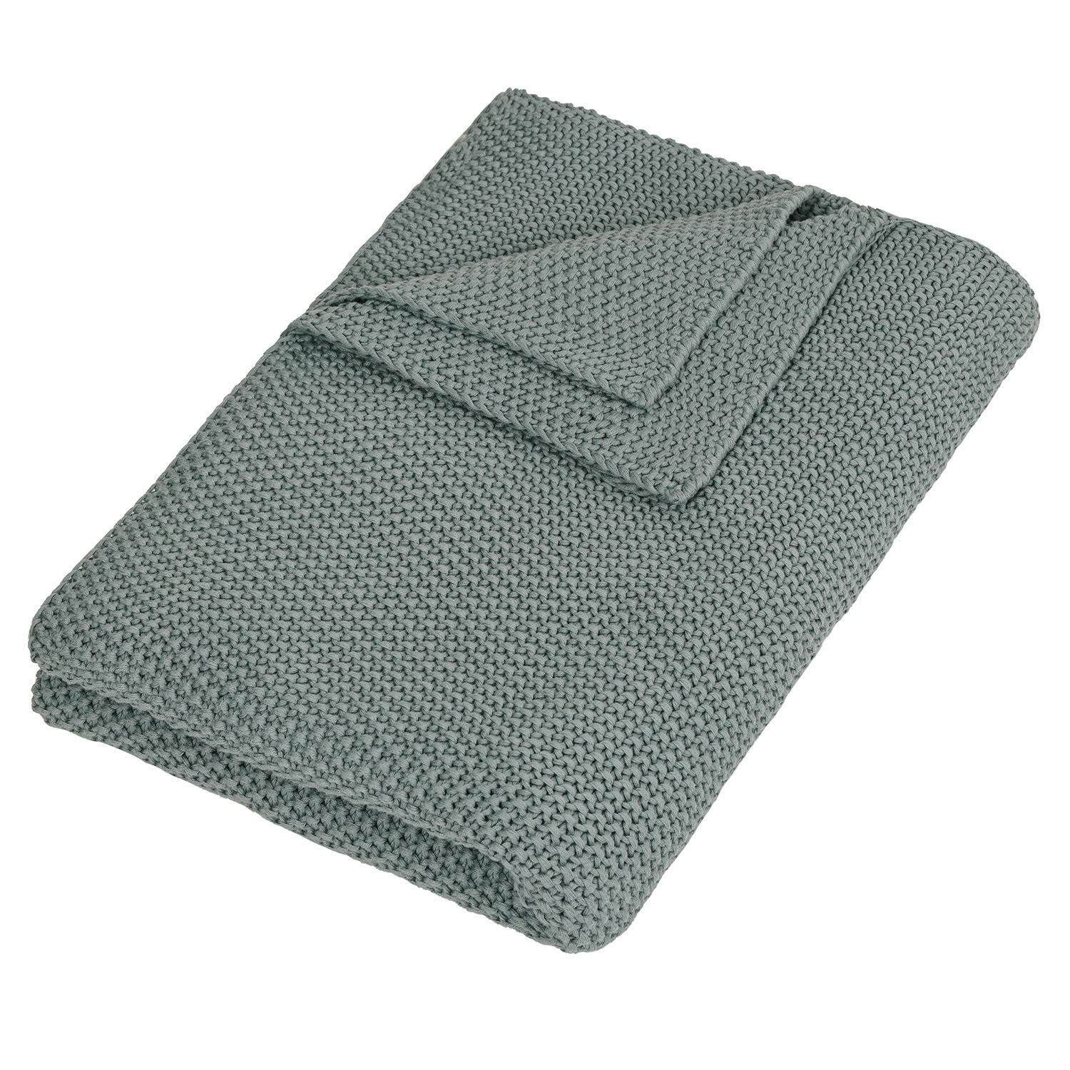 Plaid Ancy Plaid gris doux en maille épaisse, parfait pour la décoration et la chaleur intérieure