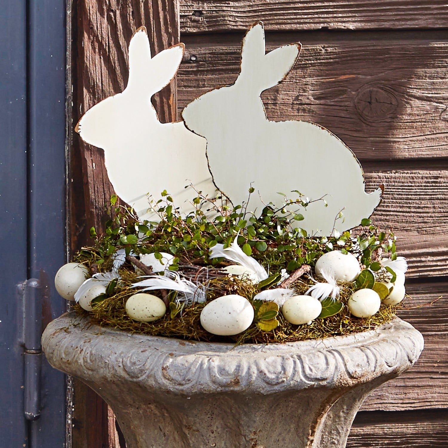 Lot de 2 décorations lapin Marty
