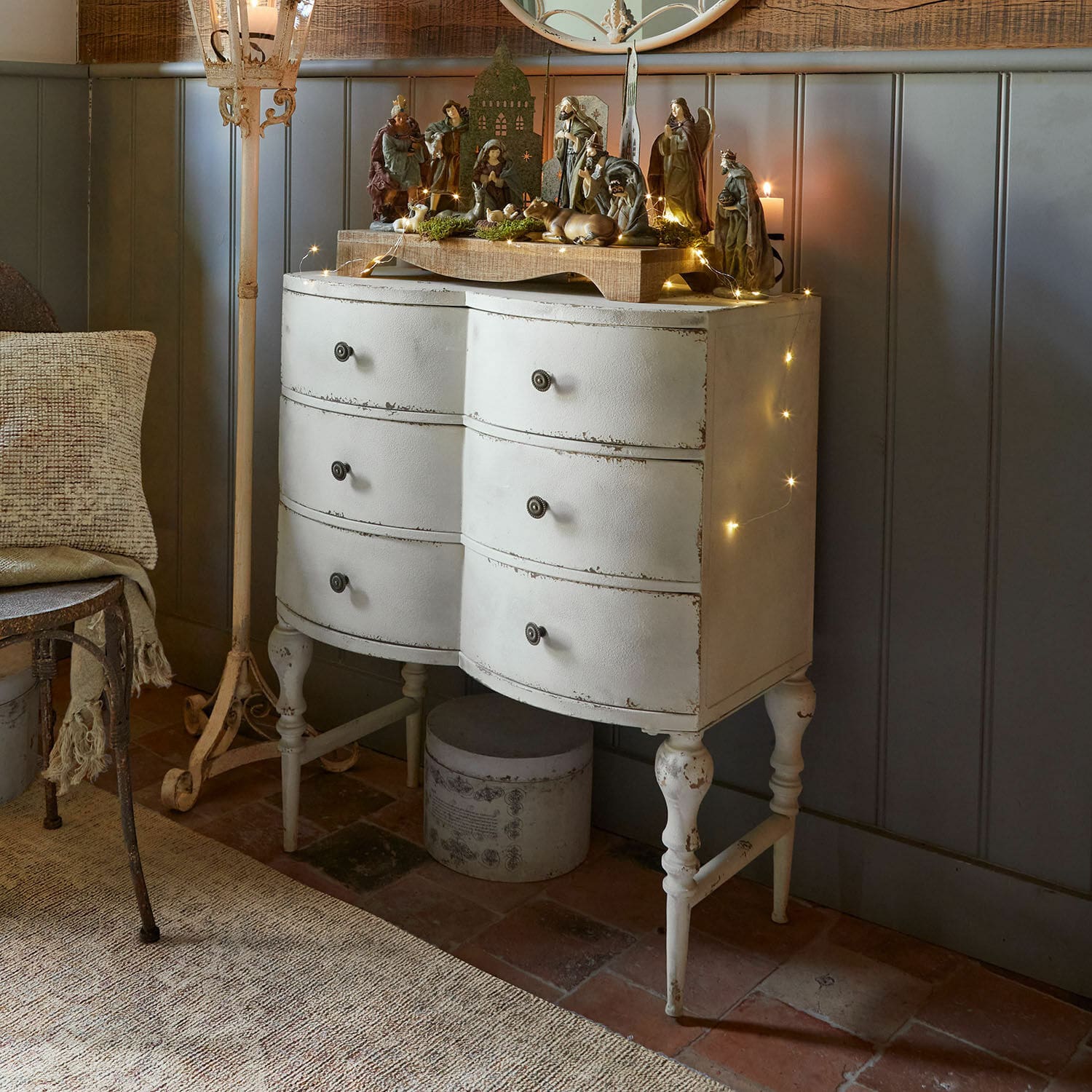 Commode/table de nuit vintage sur roulettes, années 1960 Commode/table de nuit vintage sur roulettes, années 1960