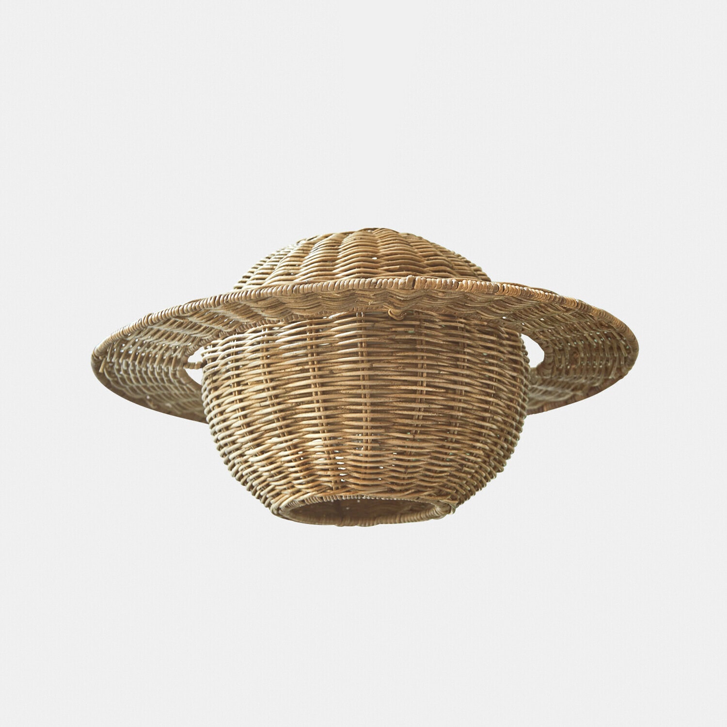 Suspension en rotin tressé couleur naturelle, luminaire décoratif pour intérieur chaleureux