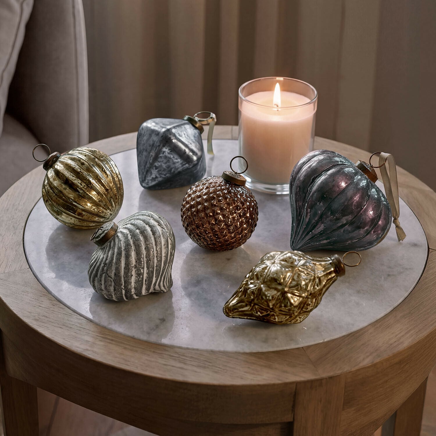 Lot de 6 décorations de Noël Alva Lot de 6 décorations de Noël Alva
