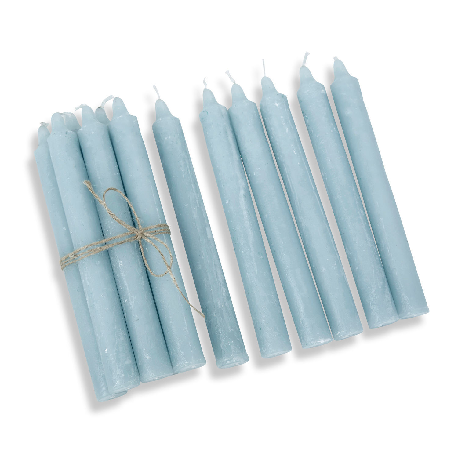 Lot de 12 bougies bleues Bauceau en cire, décoration intérieure et éclairage d'ambiance