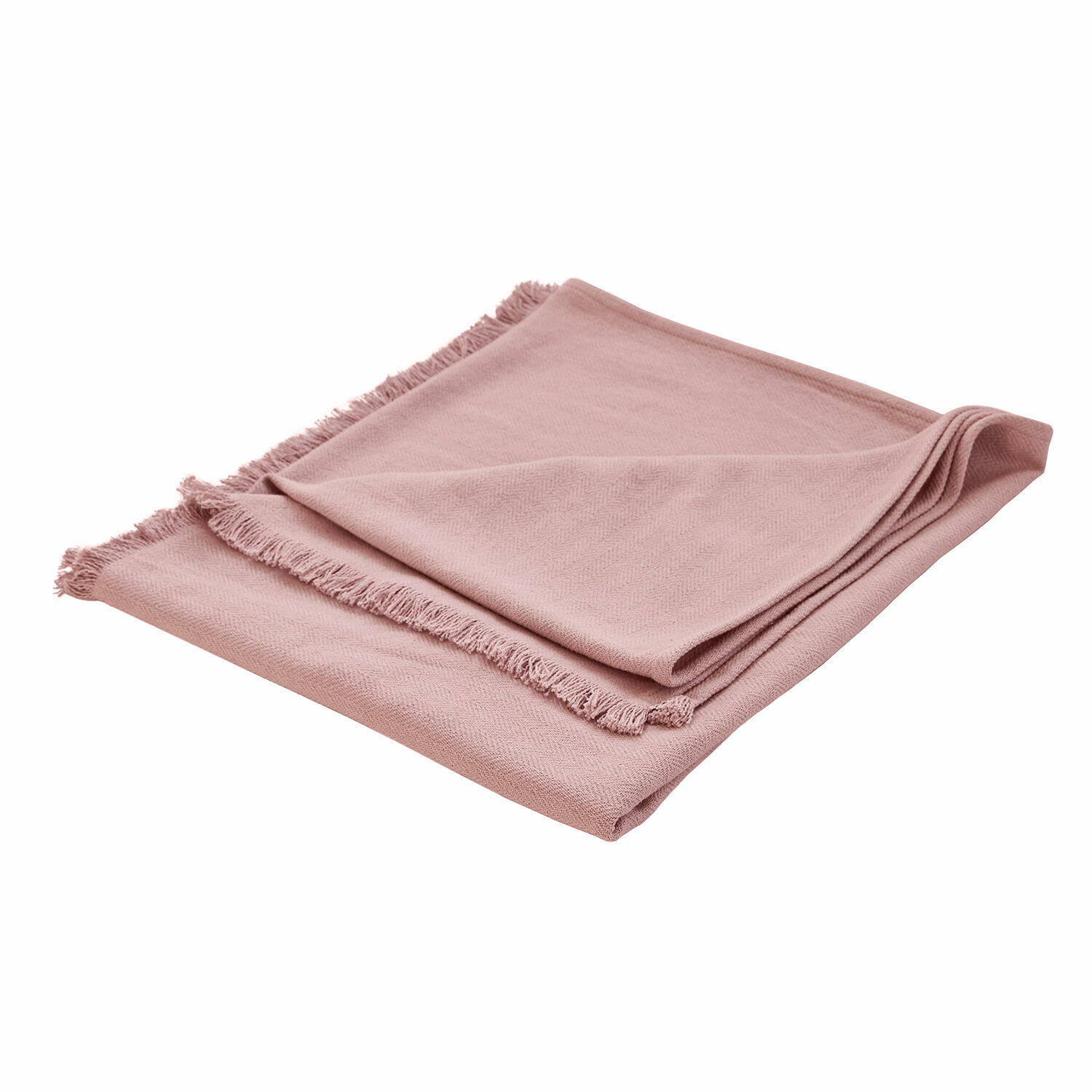 Plaid Herepian Plaid rose en tissu doux avec franges, parfait pour la décoration et le confort intérieur