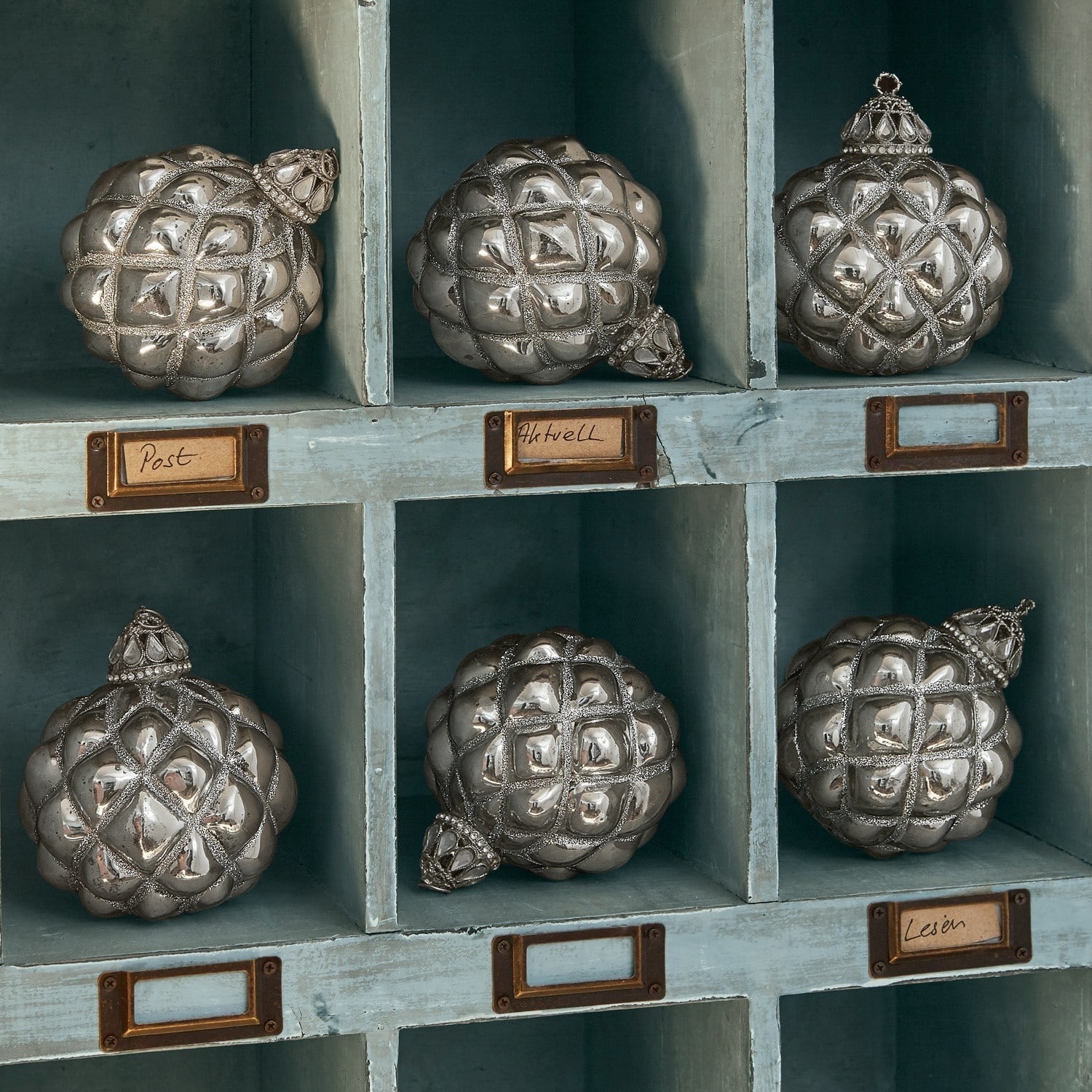 Lot de 6 décorations de Noël Paillet