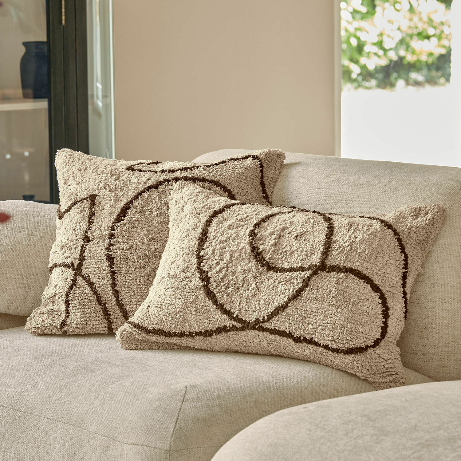 Lot de 2 housses de coussins Lavinois