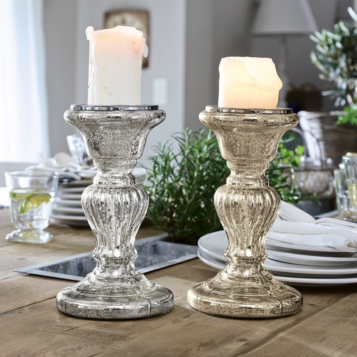 Lot de 2 bougeoirs Xavier