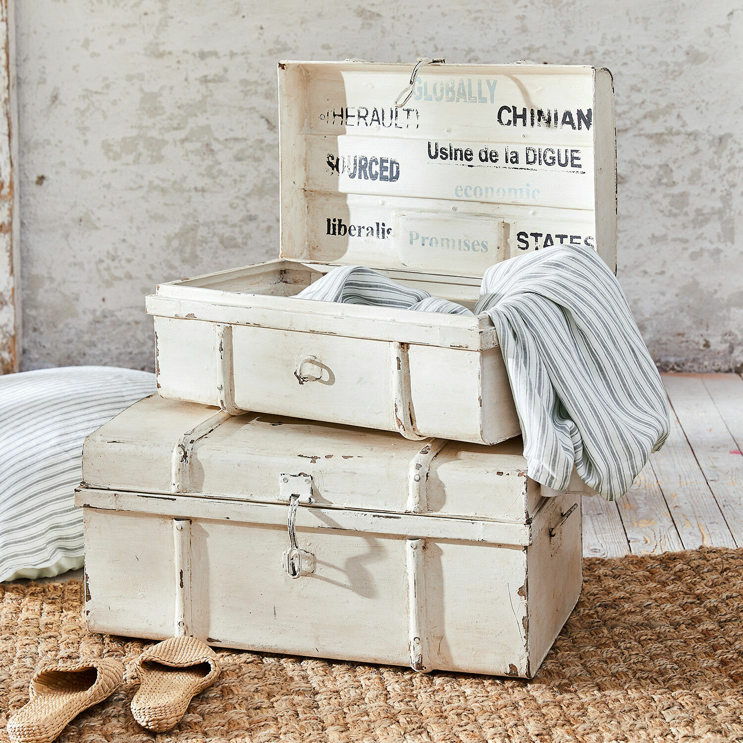 Lot de 2 malles Riga