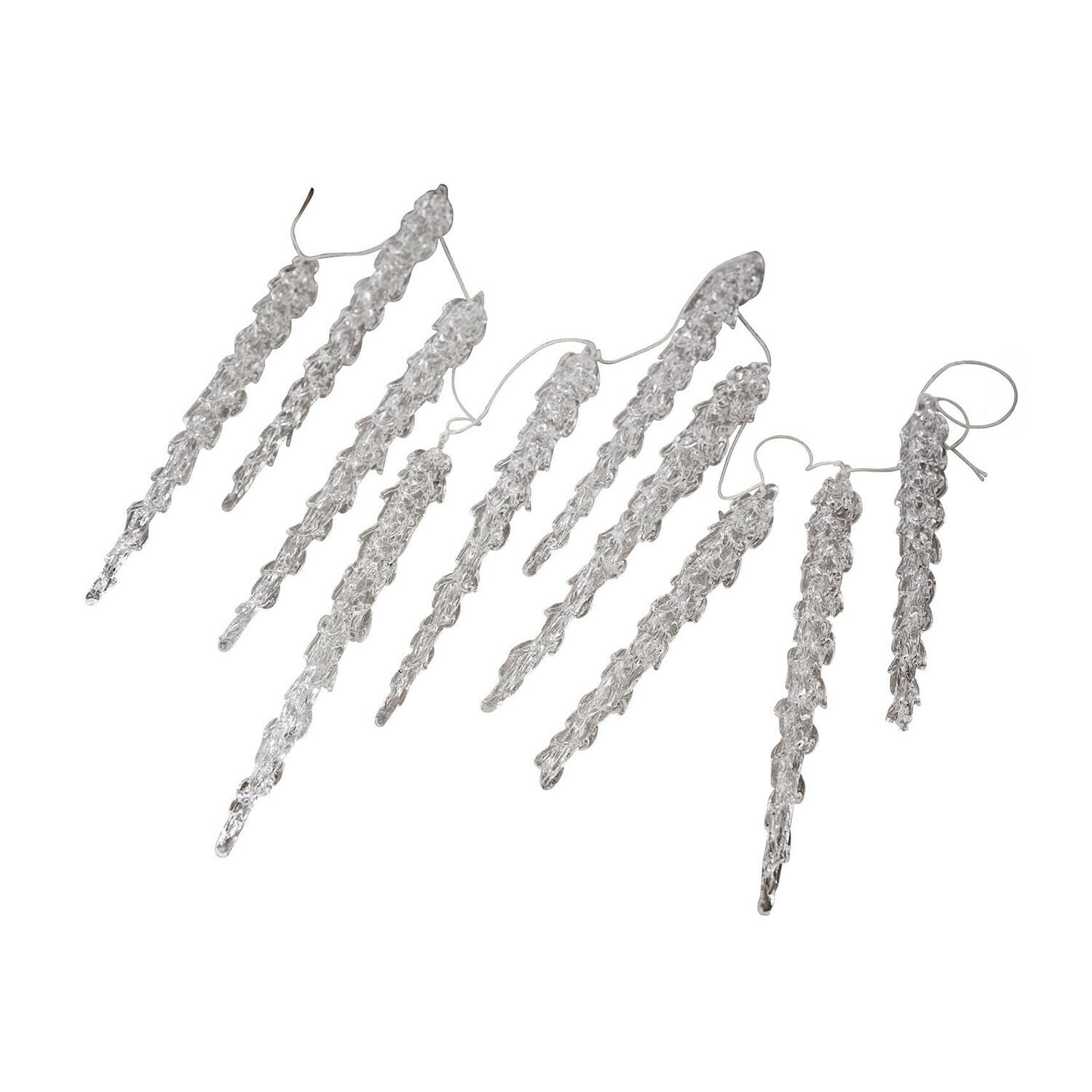 Guirlande Zalitha Guirlande de glaçons en verre transparent pour décoration lumineuse festive et ambiance hivernale
