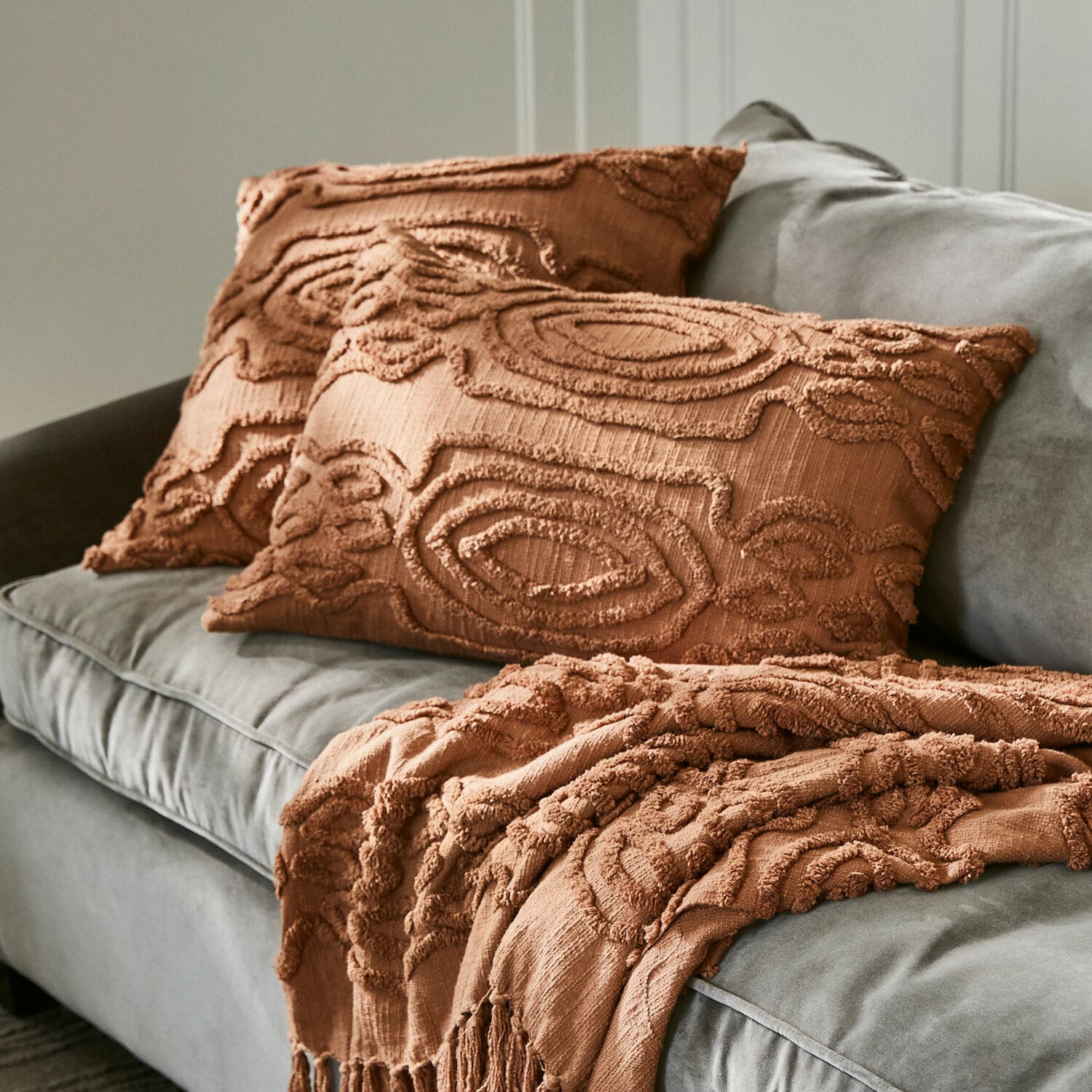 Lot de 2 housses de coussins Boclour