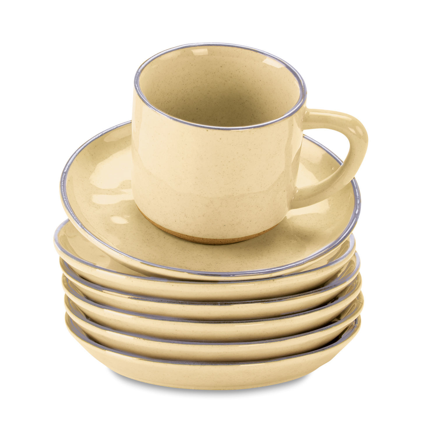 Lot de 6 tasses et soucoupes Biarré