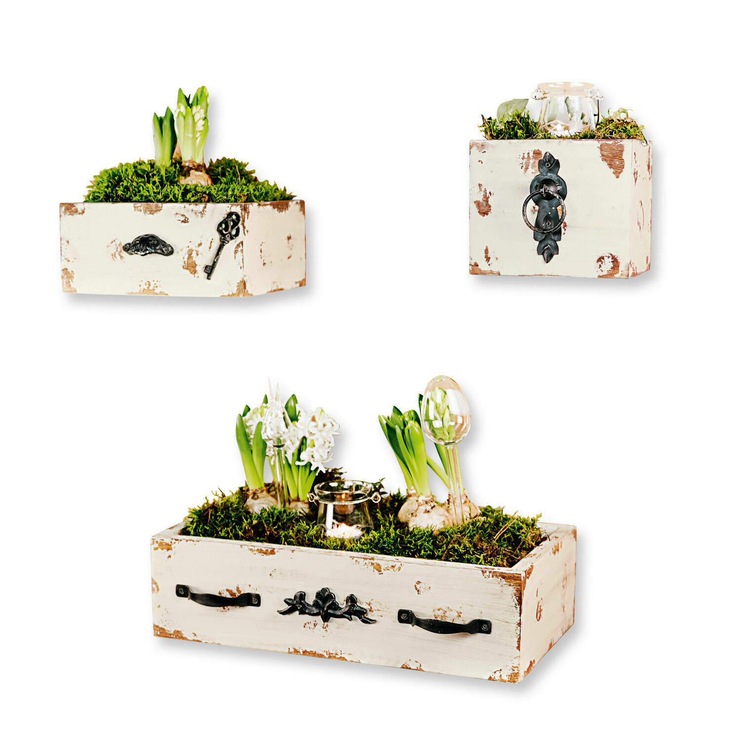Lot de 3 caisses décoratives Gorik